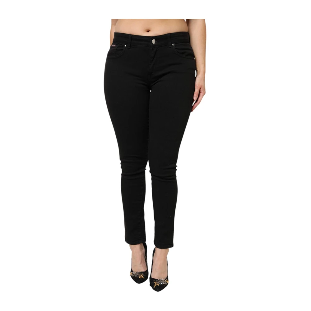 Dolce & Gabbana Women's Black Slim Fit Denim Jeans - Skinny Fit Jeans - M - Jeans