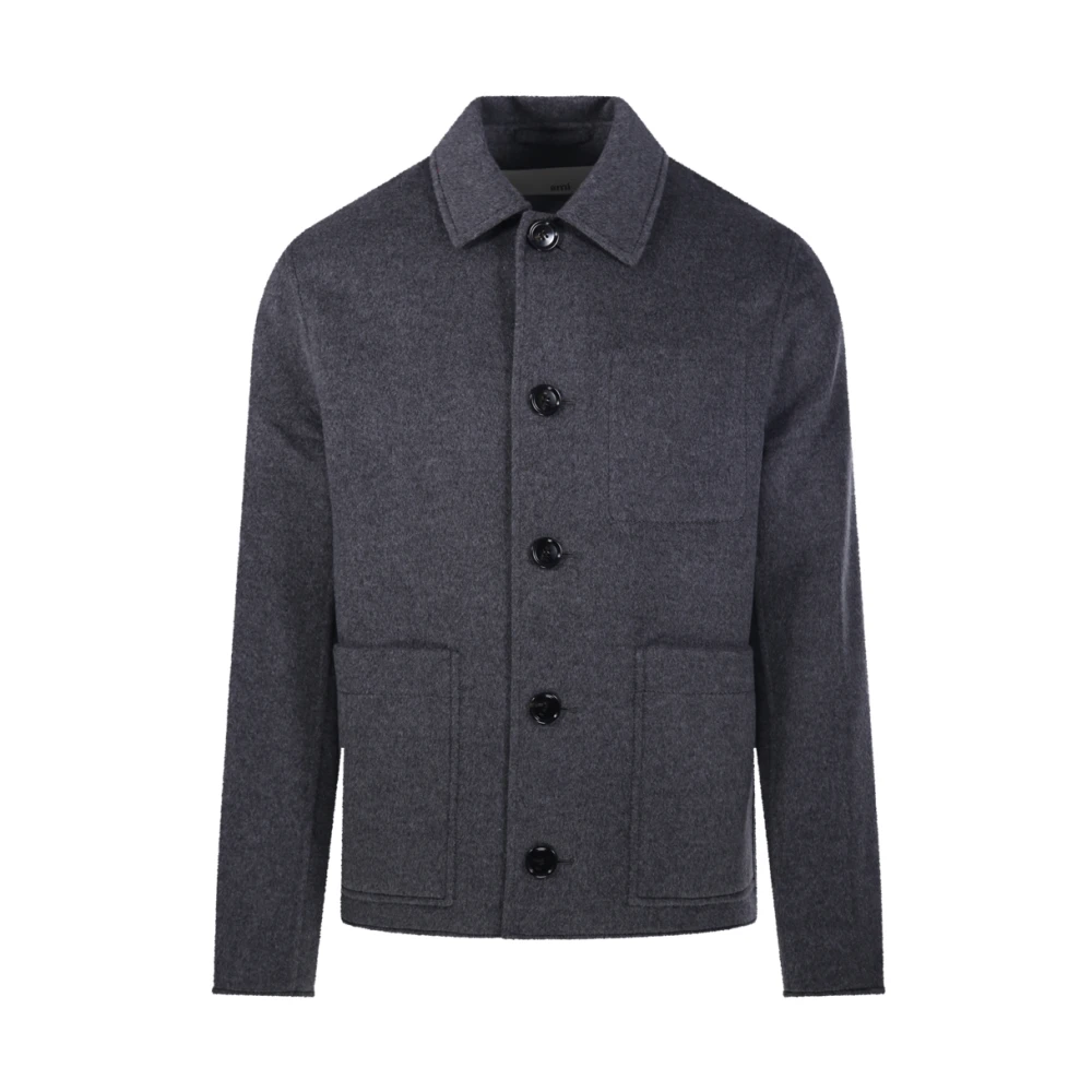 Ami Paris Grå Boxy Buttoned Jacket
