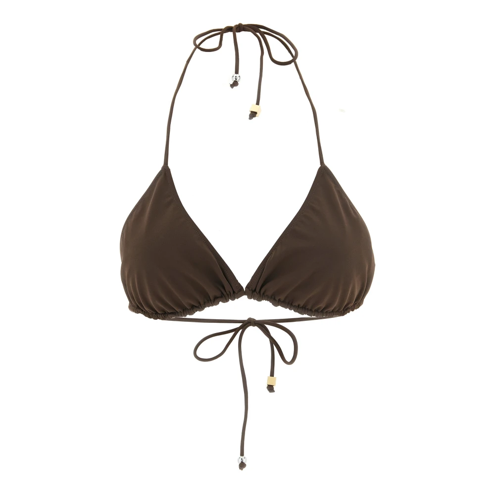 Jacquemus Brown Bikinis, Female, Xs, Le Haut De Plage Triangle