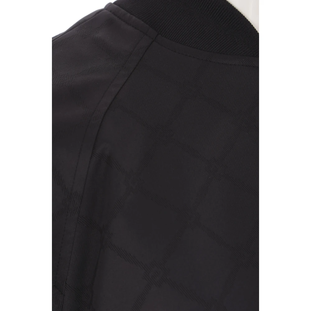 Elisabetta Franchi Zwarte Gewatteerde Bomberjas Black Dames