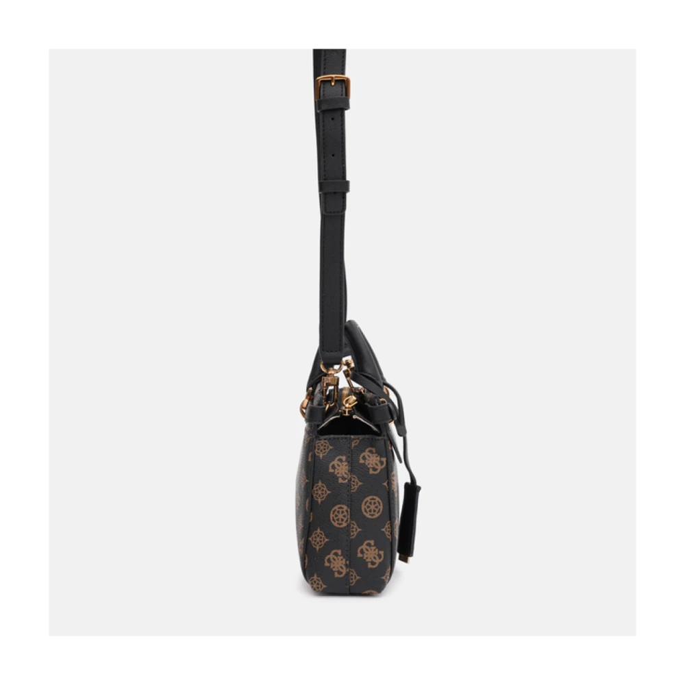 Guess Monogram Schoudertas Bruin Logo Brown Dames