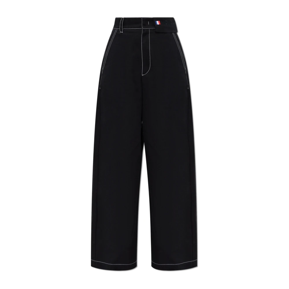 Moncler Wide Trousers - Female - Wide Trousers - Black - Xs - Trousers