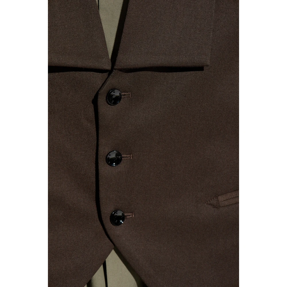 MM6 Maison Margiela Vest met verlengde snit Brown Dames