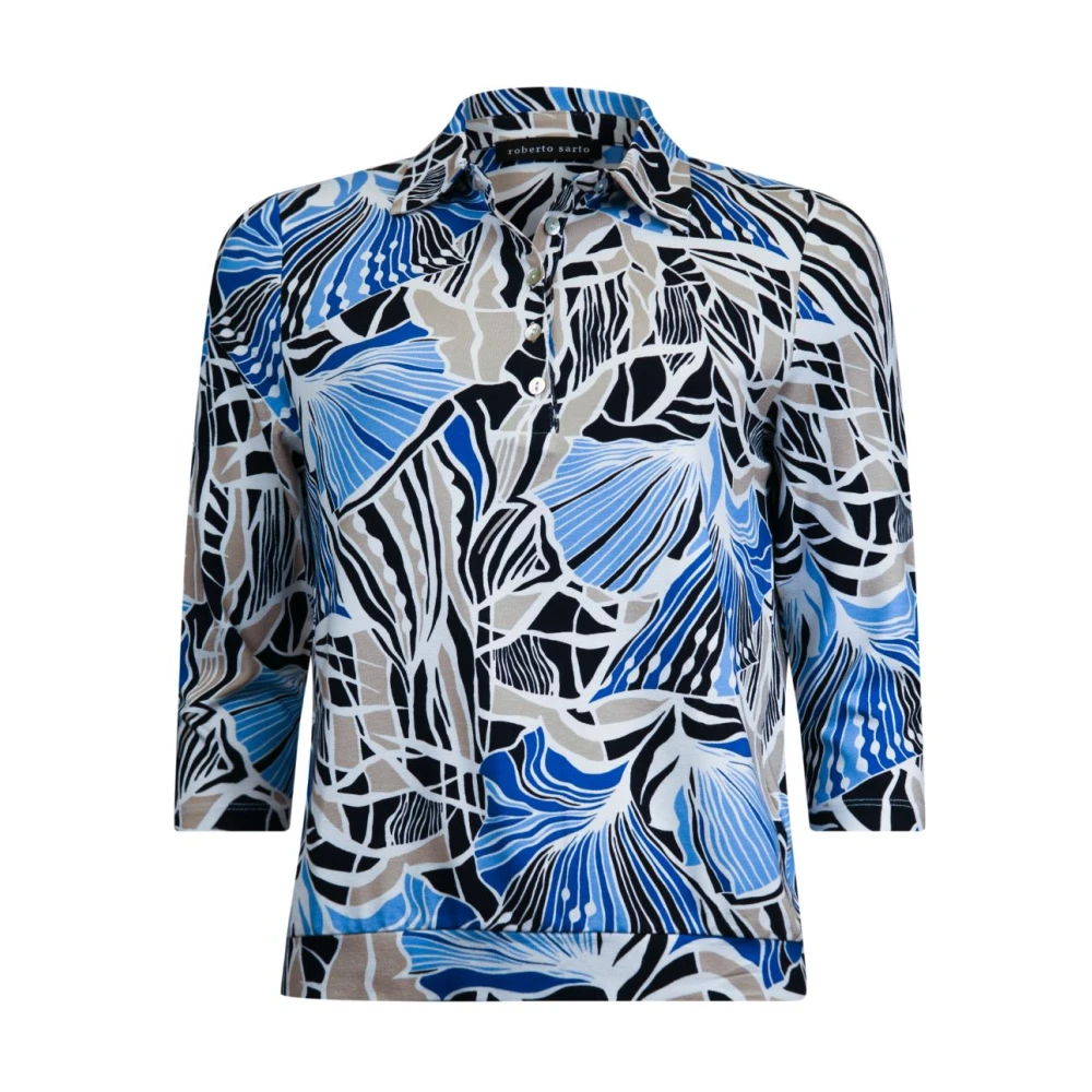 Roberto sarto Polo Blouson Shirt Korenbloem Strand Multicolor Dames