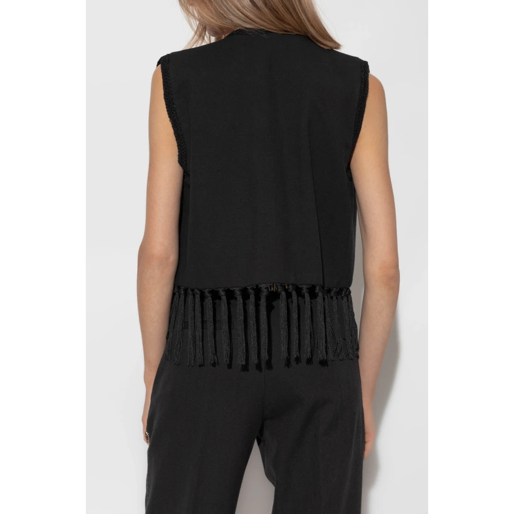 Forte Vest met glinsterende applicaties Black Dames