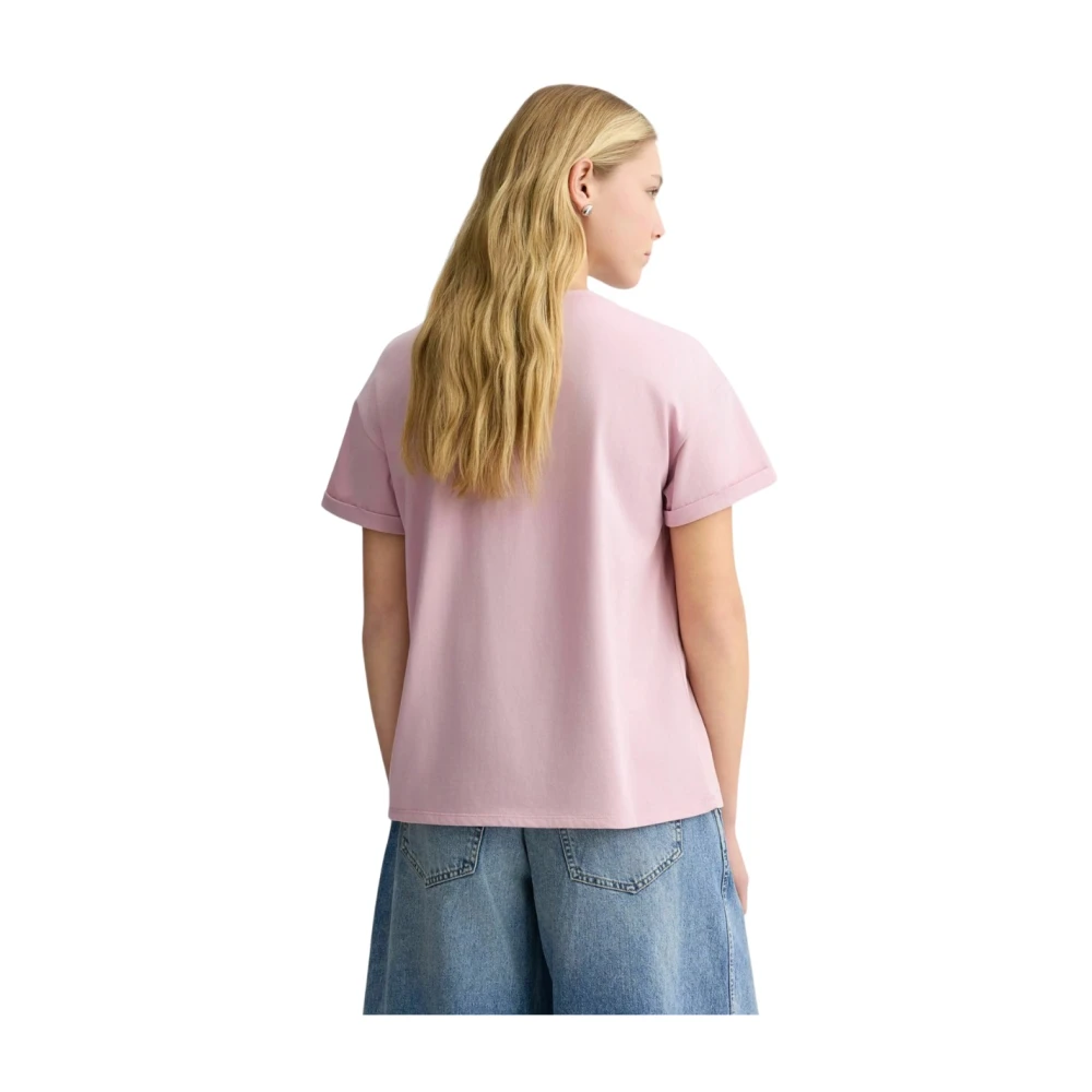 Liu Jo Katoenen T-shirt met korte mouwen Pink Dames