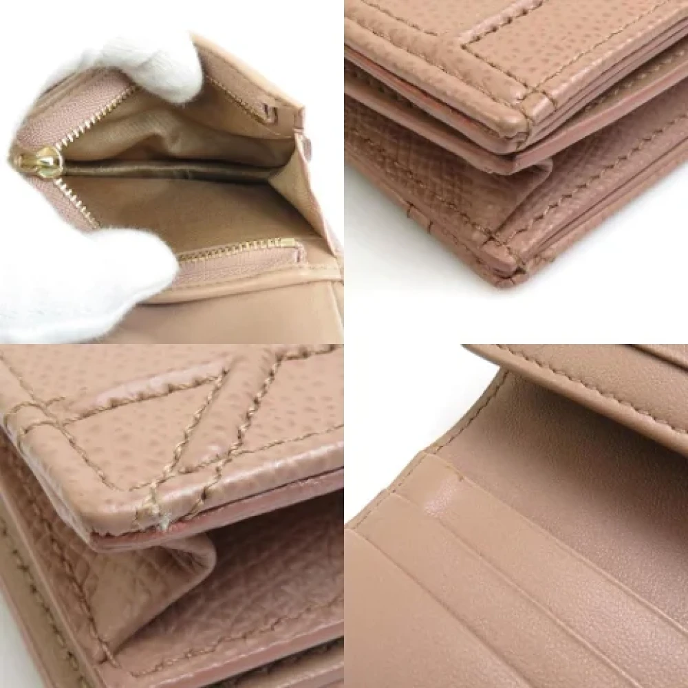 Dior Vintage Pre-owned Leather wallets Pink Dames
