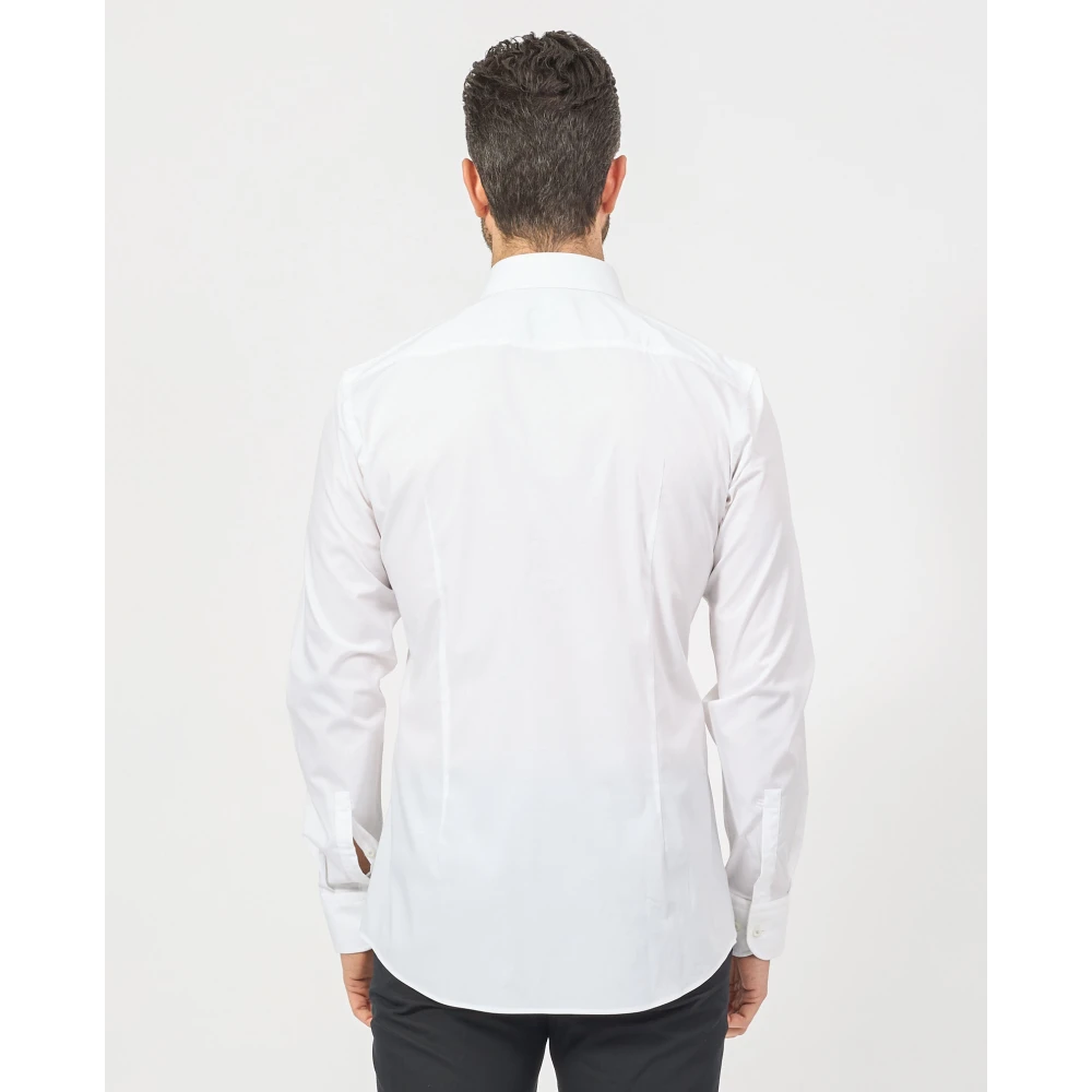 Hugo Boss Witte Slim Fit Overhemd met Lange Mouwen White Heren