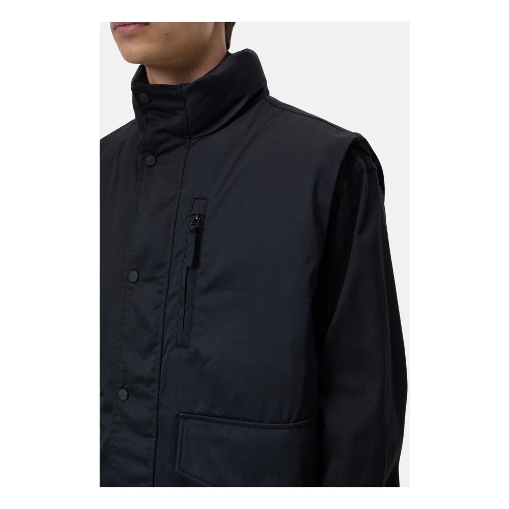 closed Gewatteerd waterdicht vest met rits Blue Heren