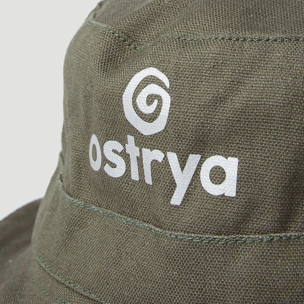 Ostrya Logo Print Bucket Hat Green Heren