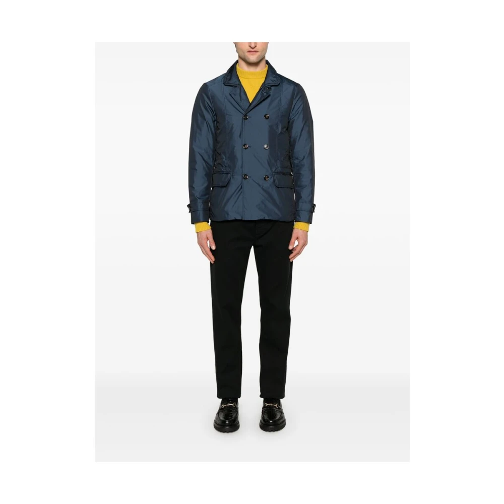Moorer Donkerblauw Dubbelbreasted Buitenkleding Blue Heren