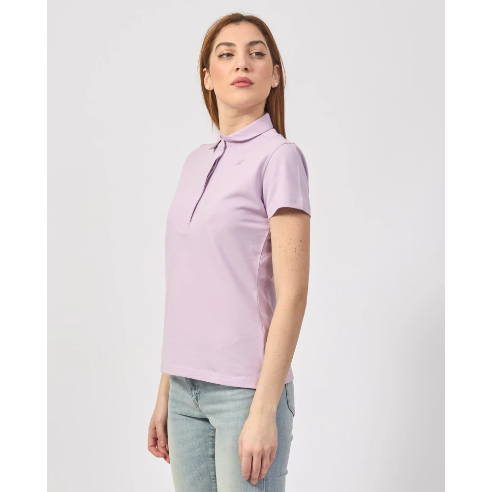 K-way Paarse poloshirt voor vrouwen Purple Dames