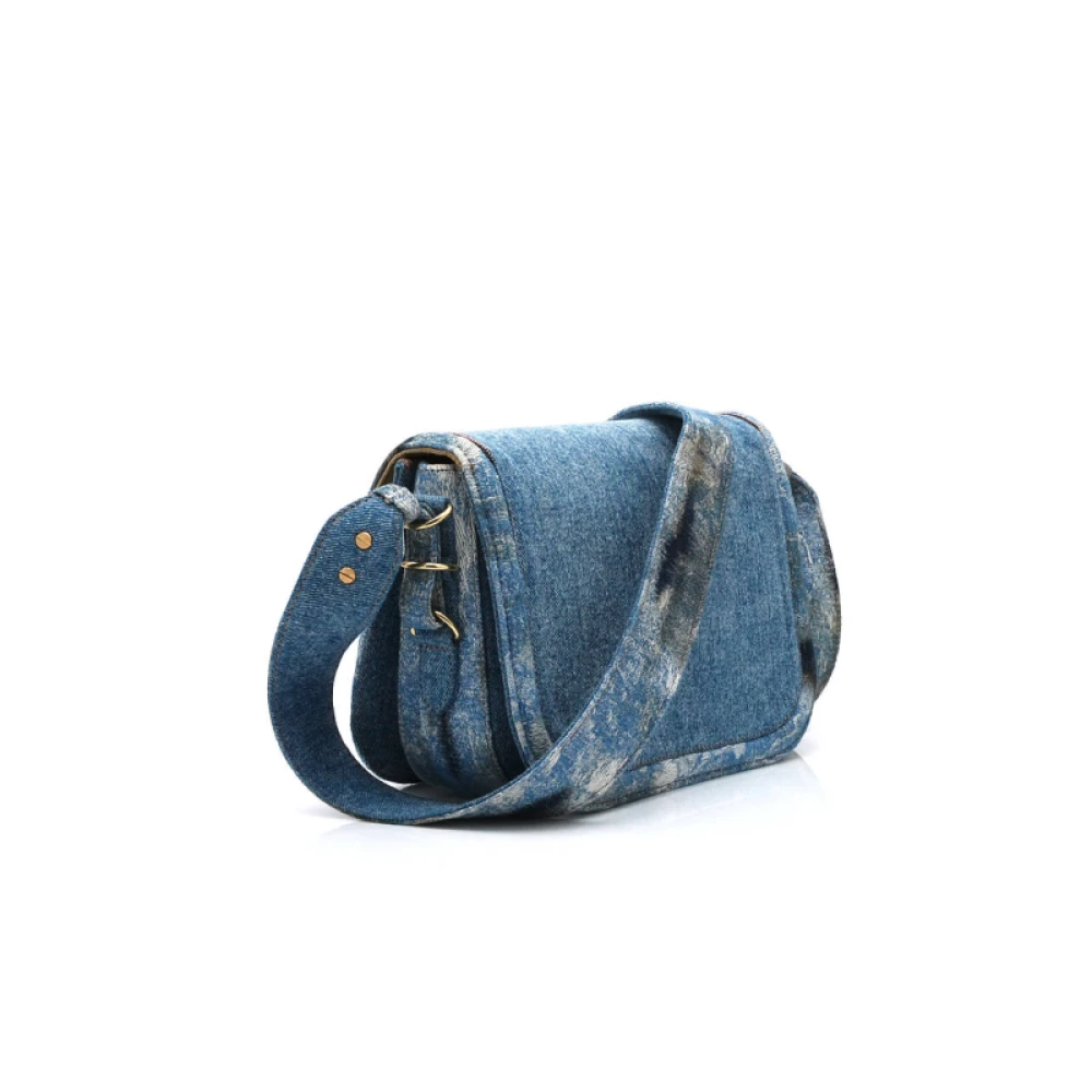 Claris Virot Denim Schoudertas Manon Blue Dames