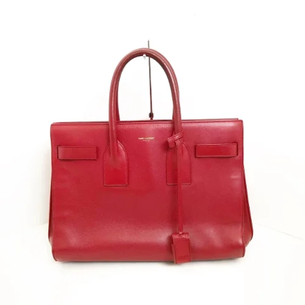 Saint Laurent Vintage Pre-owned Leather shoulder-bags Red Dames