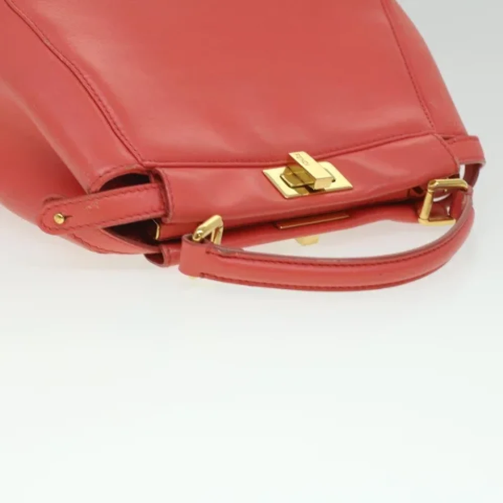 Fendi Vintage Pre-owned Leather handbags Orange Dames