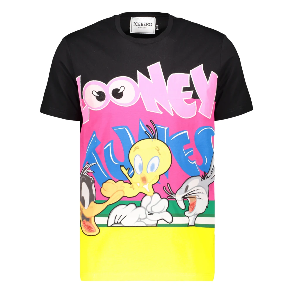Iceberg Geborduurd katoenen T-shirt Multicolor Heren