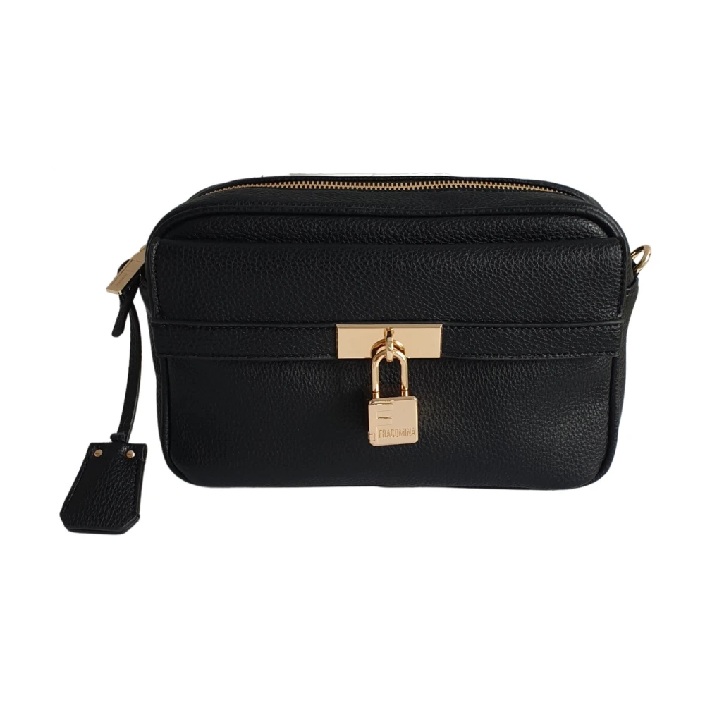Fracomina Women's Black Eco Leather Shoulder Bag