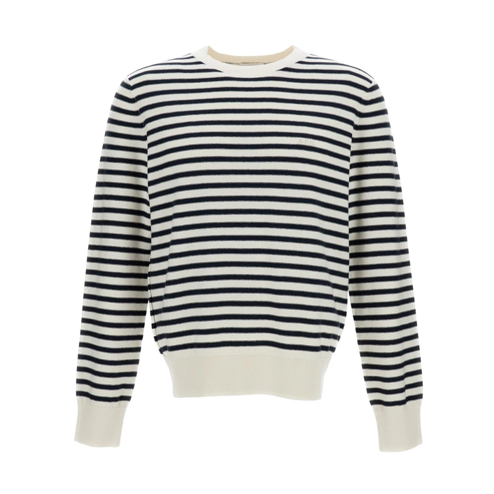 A.p.c. Men's White Paul Jumper - Round-Neck Knitwear - M - Knitwear