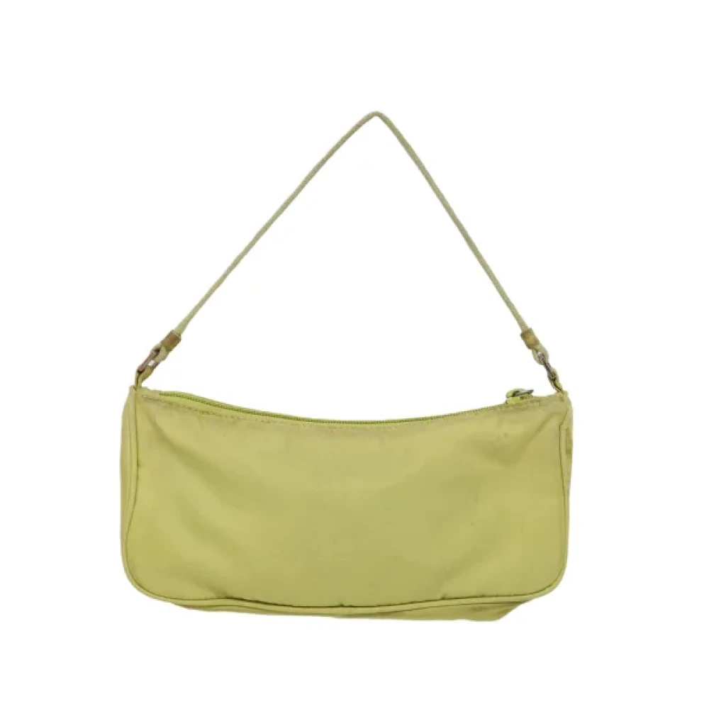 Prada Vintage Pre-owned Nylon prada-bags Yellow Dames