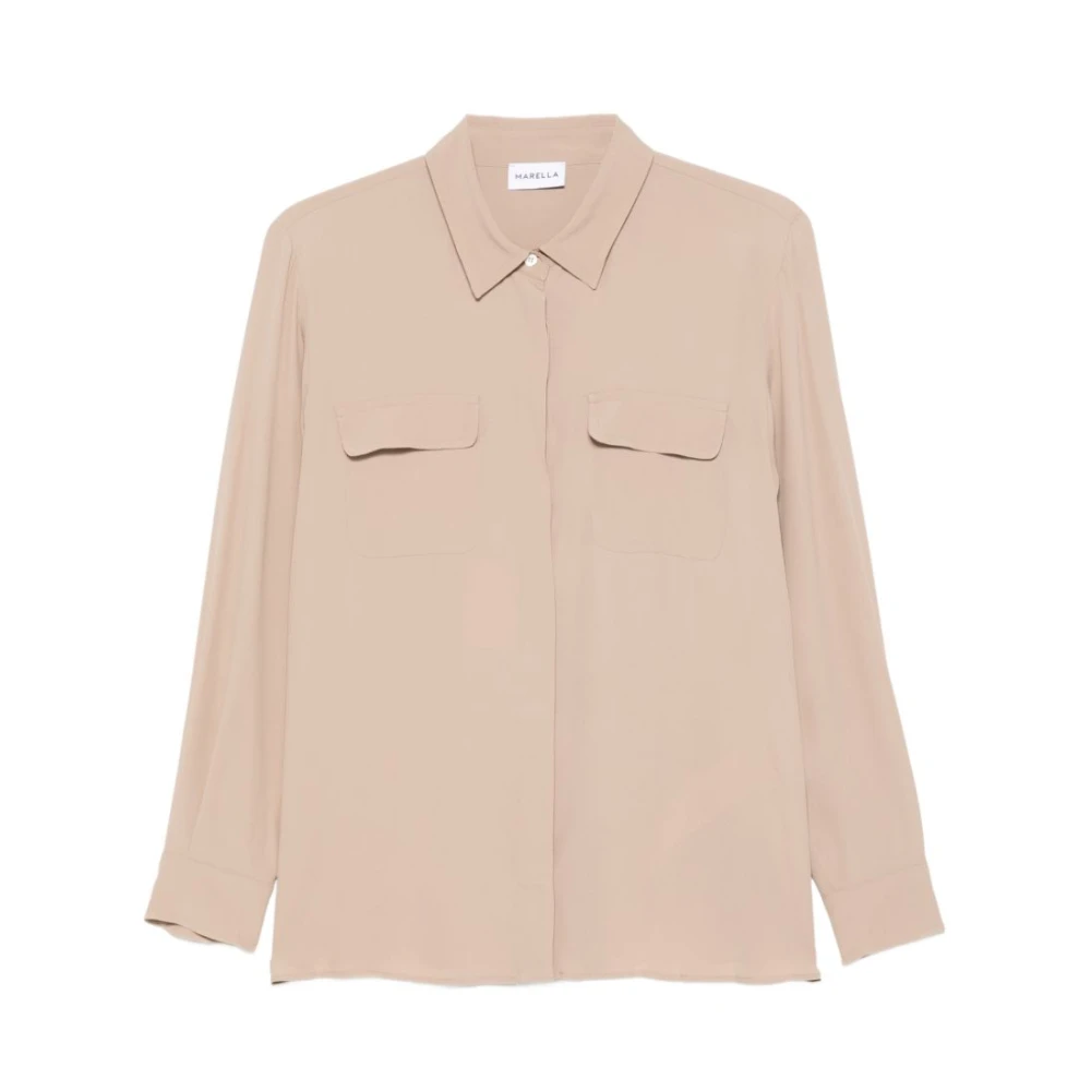Marella Women's Beige Febe Shirt - Shirts - L - Blouses & Shirts