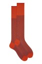 chaussettes-longues-en-coton-orange-pour-hommes-avec-motif-de-lys