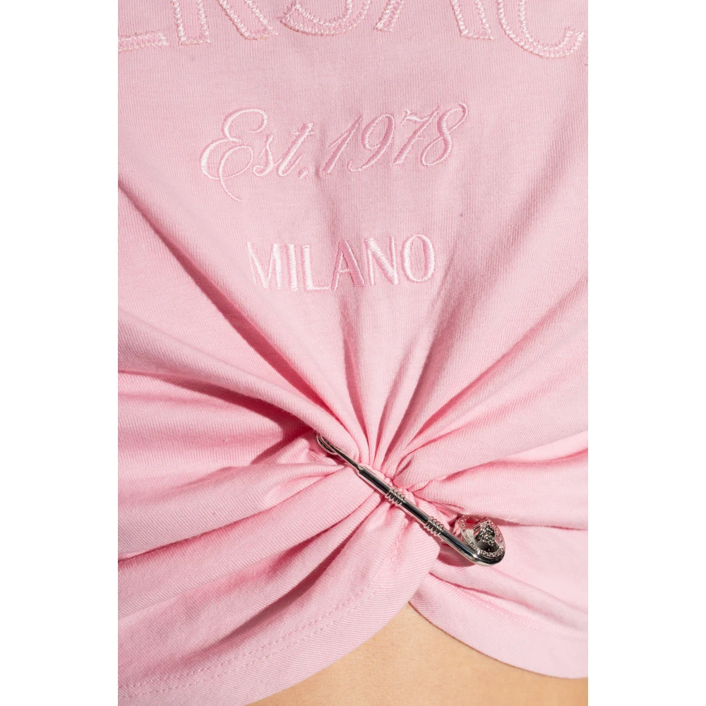 Versace Top met logo Pink Dames