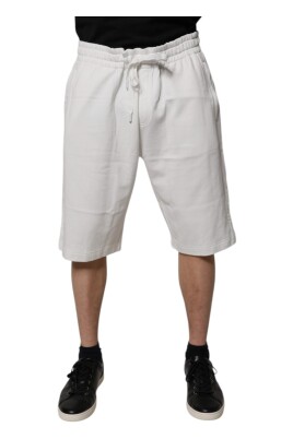 hvid-bomuld-bermuda-sweat-shorts