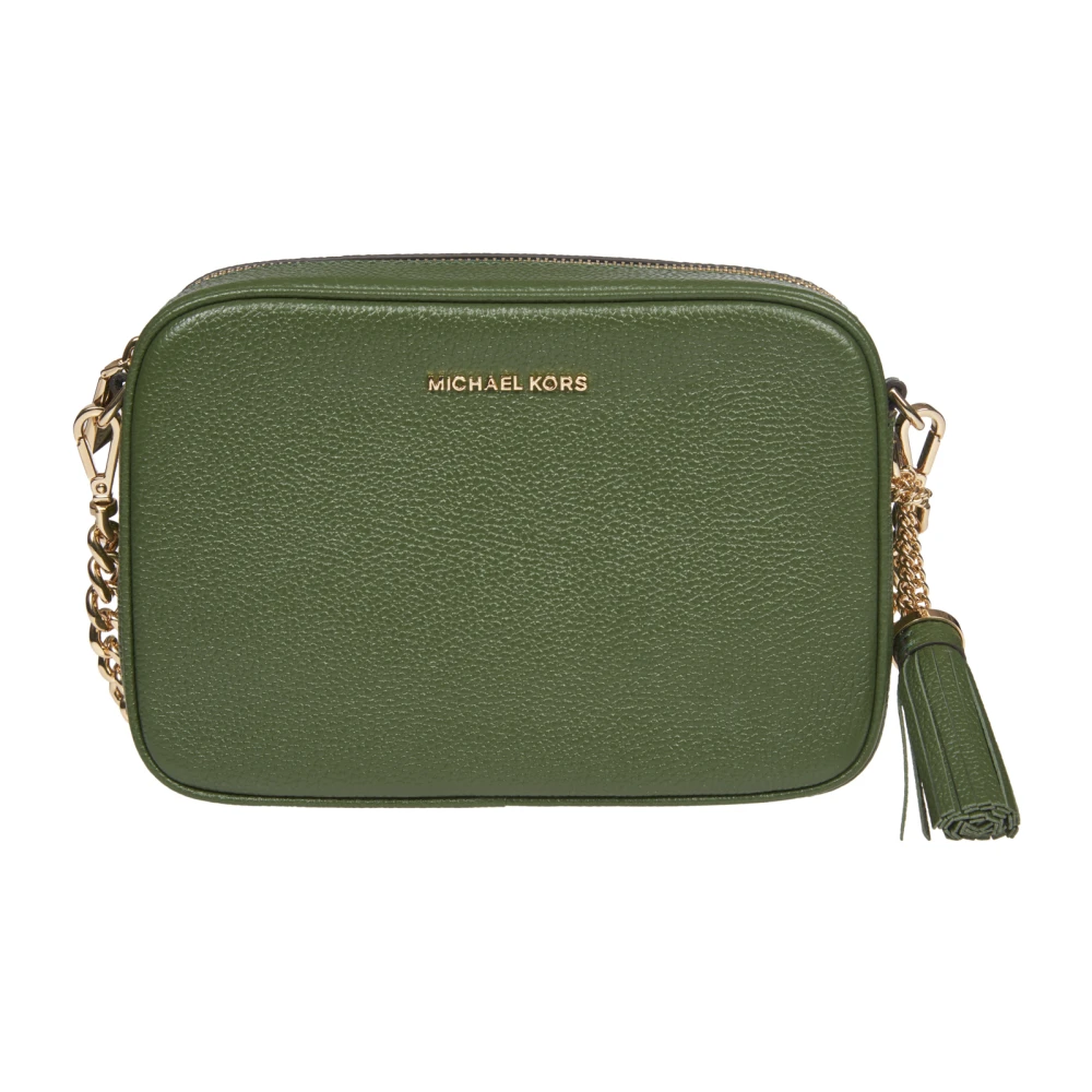 Michael Kors Groen Gestraald Lederen Schoudertas Green Dames