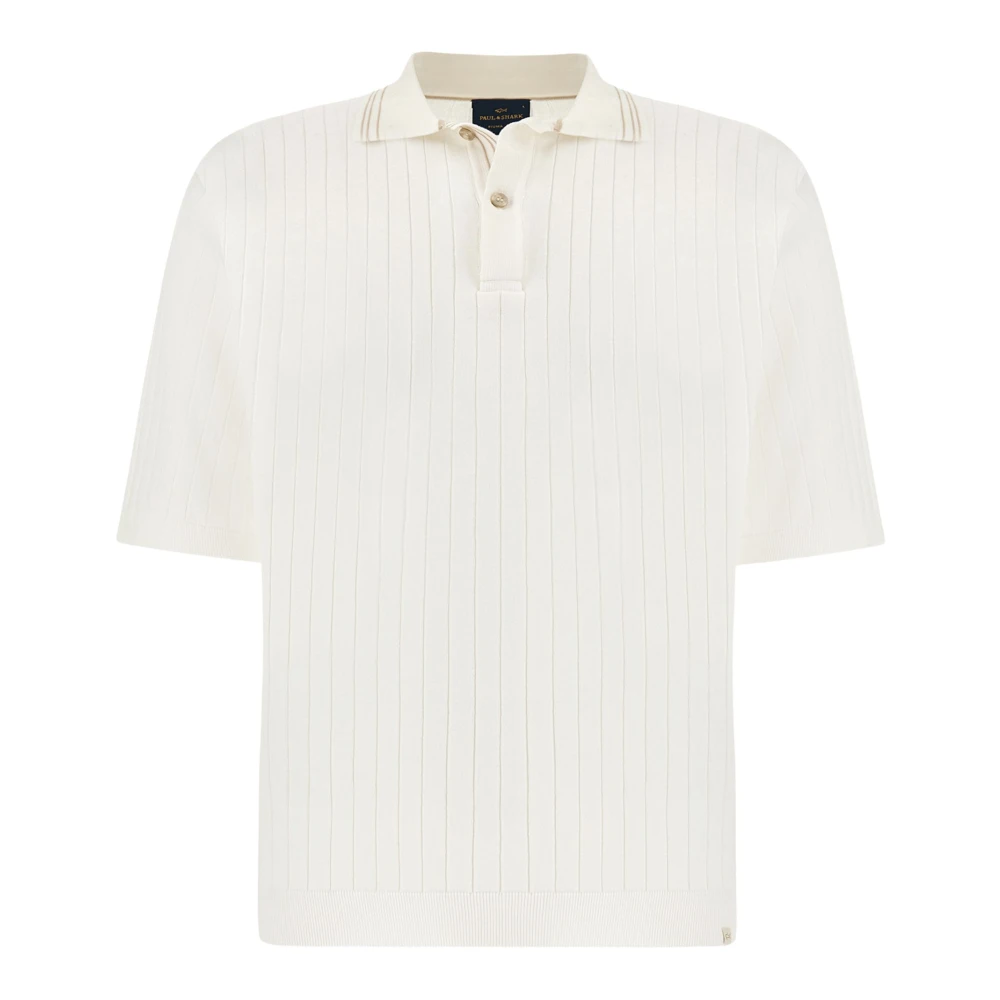 Paul & Shark Men's White Superlight Feather Cotton Polo Shirt - Polo Shirts - M - Tops