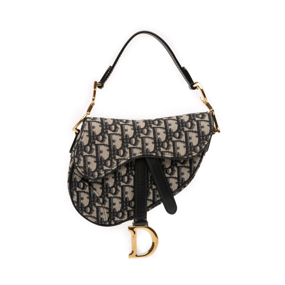 Dior Vintage Women's Blue Pre-Owned Saddle Bag