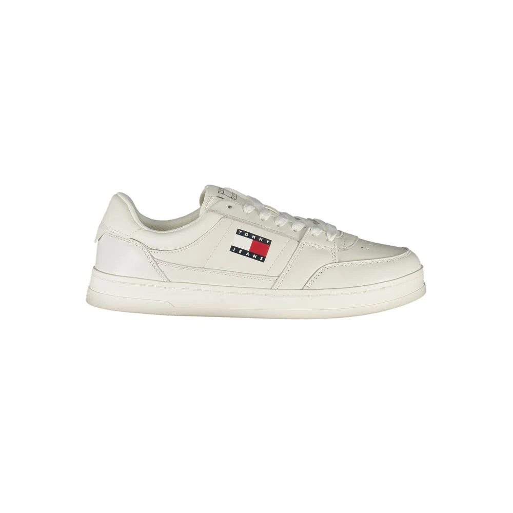 Tommy Hilfiger Leather Sneaker - Male - Sneakers - White - 10 Uk - Shoes