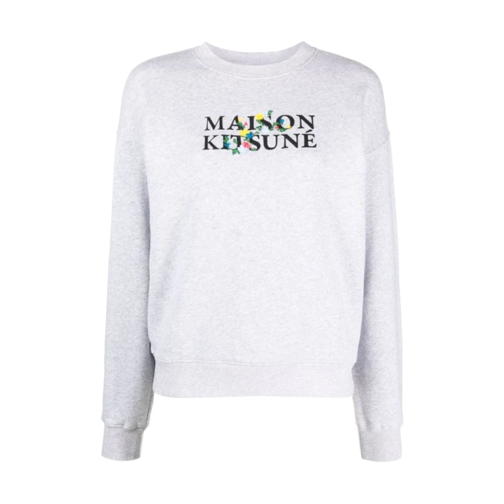 Maison Kitsuné Stijlvolle Sweatshirt voor Mannen Gray Dames