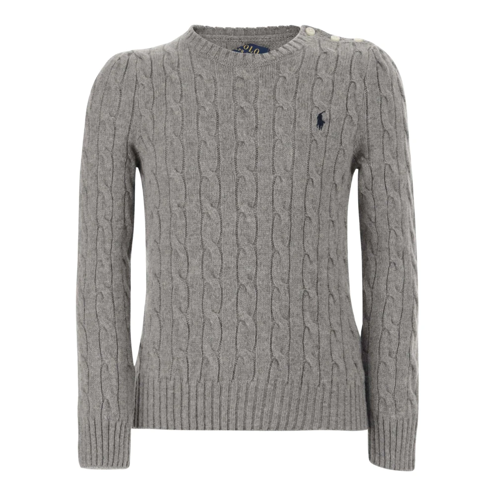 Polo Ralph Lauren Wol Kasjmier Pullover Grijs Gray Dames