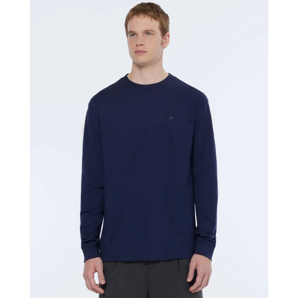 Scotch & Soda Logo Longsleeve Pullover Blue Heren