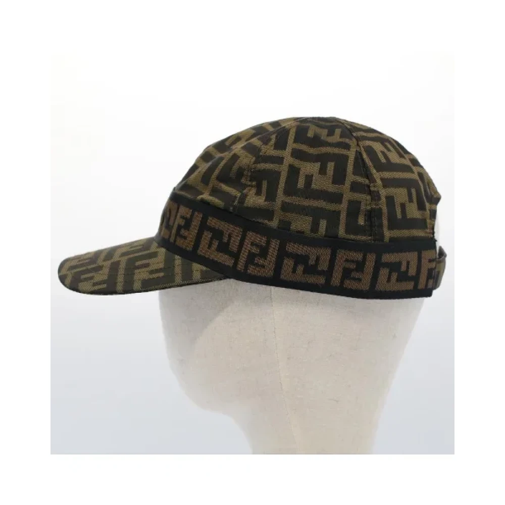 Fendi Vintage Pre-owned Canvas hats Brown Dames