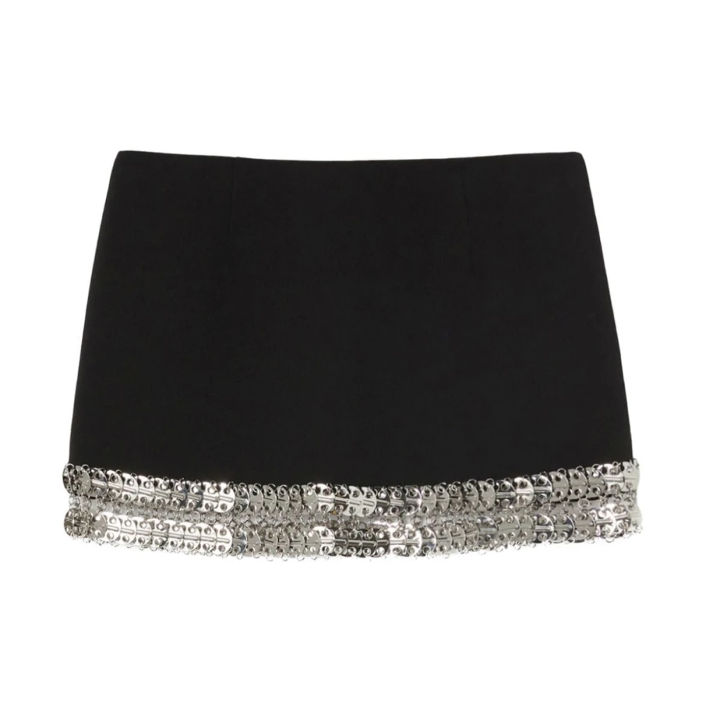 pinko Zwarte Geborduurde Rok Black Dames