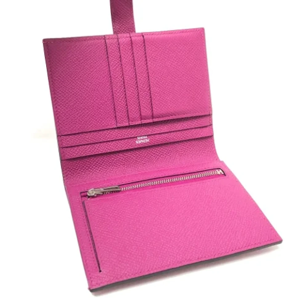 Hermès Vintage Pre-owned Leather wallets Purple Dames
