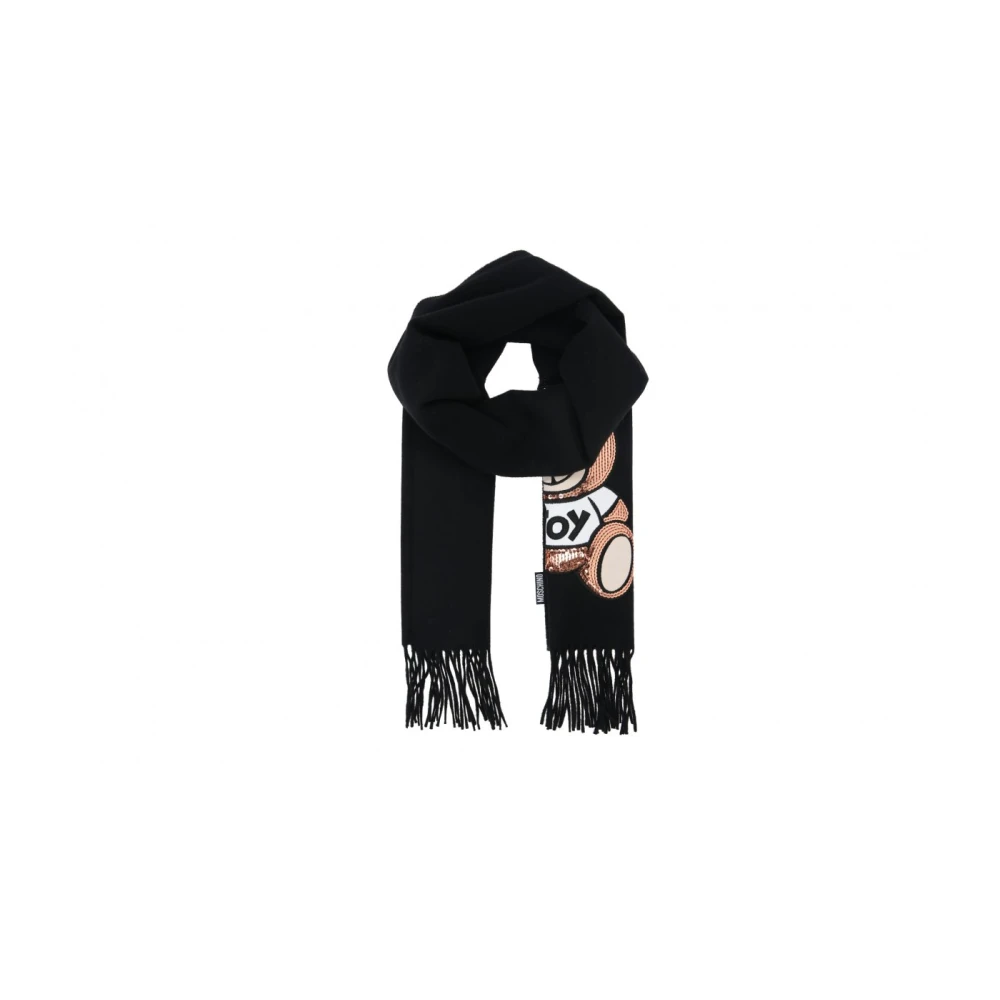 Moschino Winter Scarves Black Dames