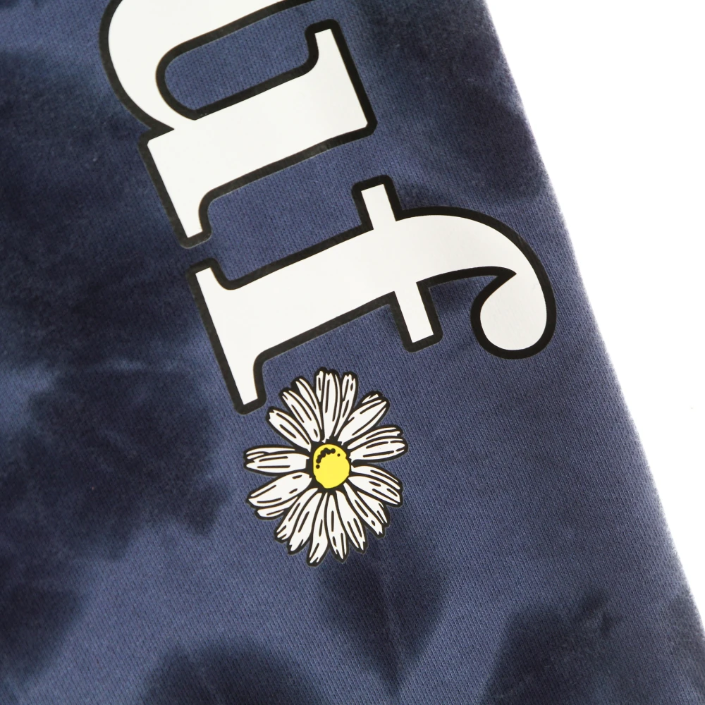 HUF Bloemen Fleece Sweatpants Navy Blauw Blue Heren