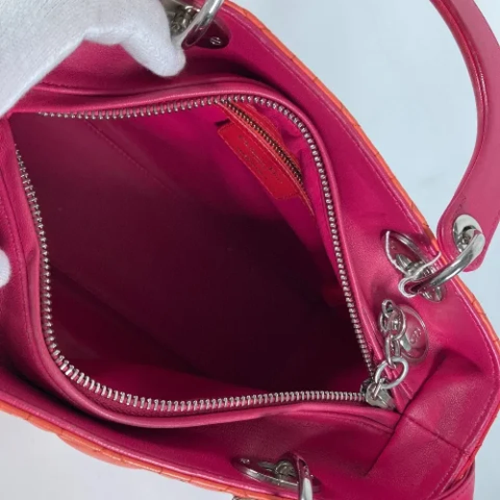 Dior Vintage Pre-owned Leather dior-bags Orange Dames