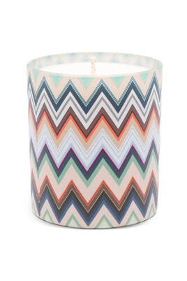 zigzag-print-glass-candle-holder