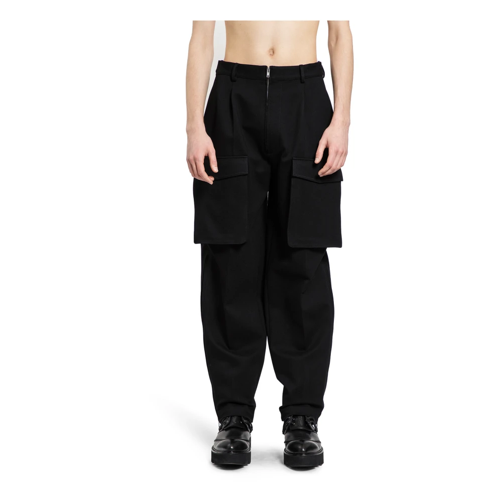 Helmut Lang Zwarte Denim Cargo Broek Black Heren