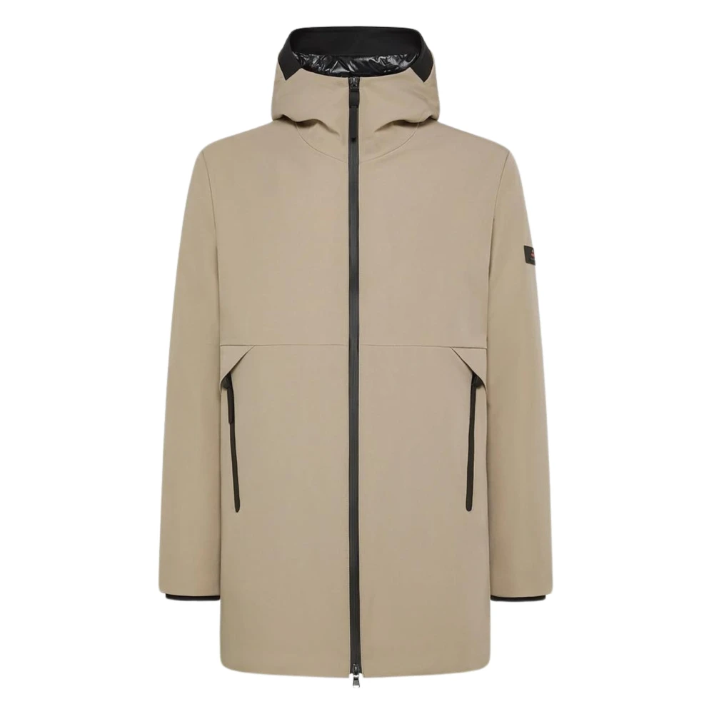 Peuterey Minimalistische Primaloft Trenchcoat Beige Heren