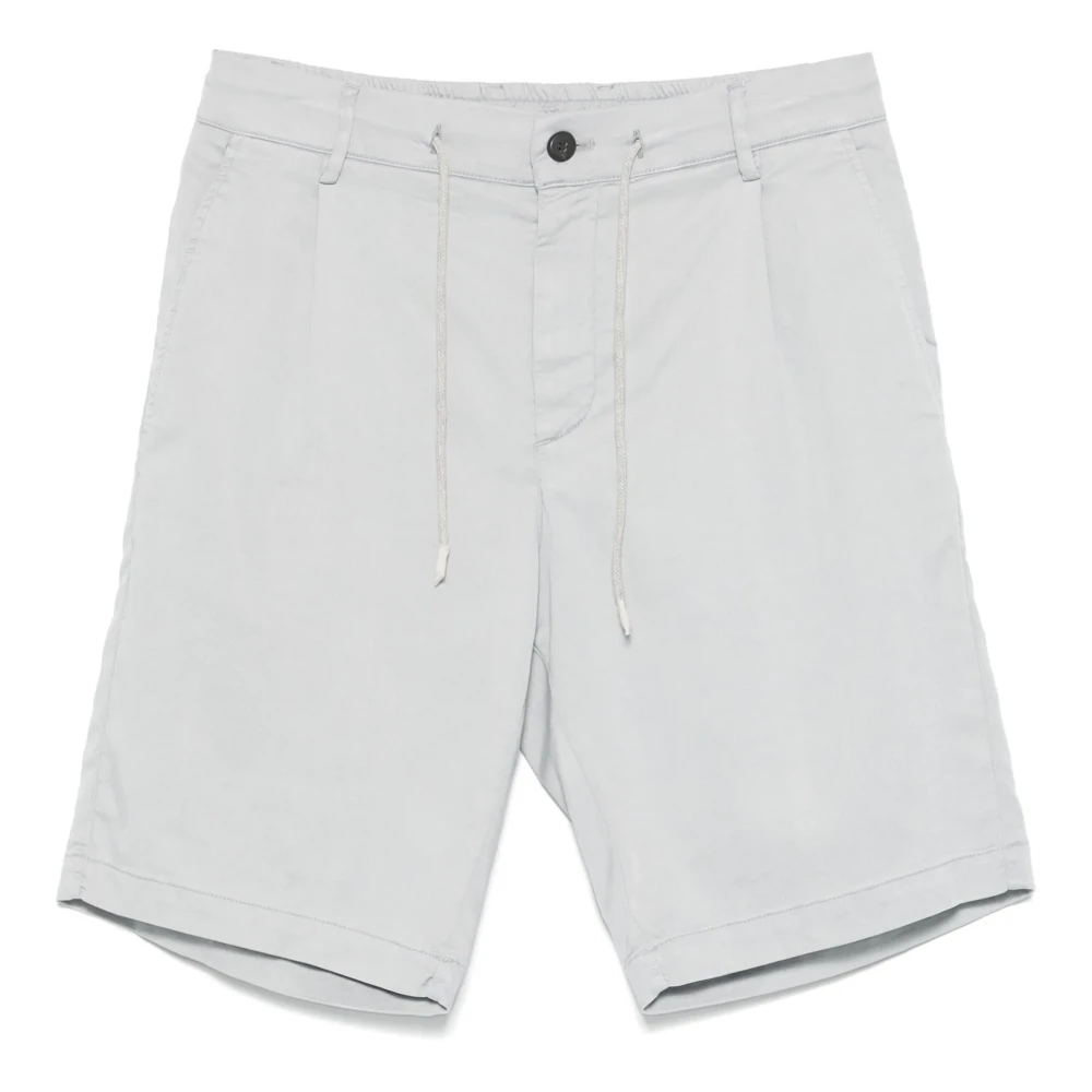 Eleventy Lyocell Katoen Shorts met Koord en Zakken Blue Heren