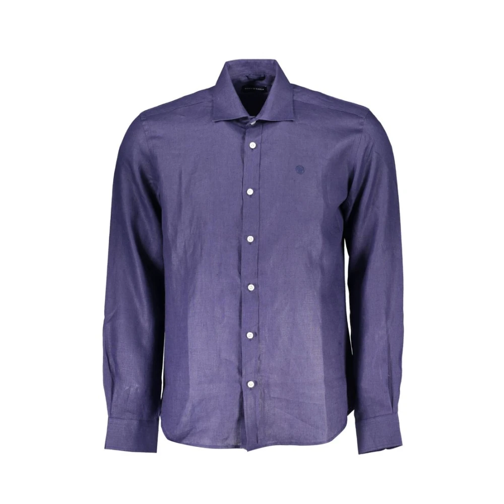 North Sails Men's Blue Casual Shirts, M, Linen Shirt