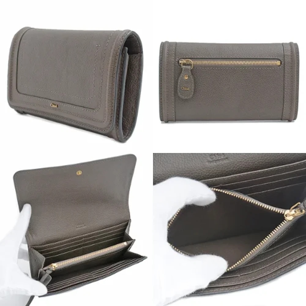Chloé Pre-owned Leather wallets Brown Dames