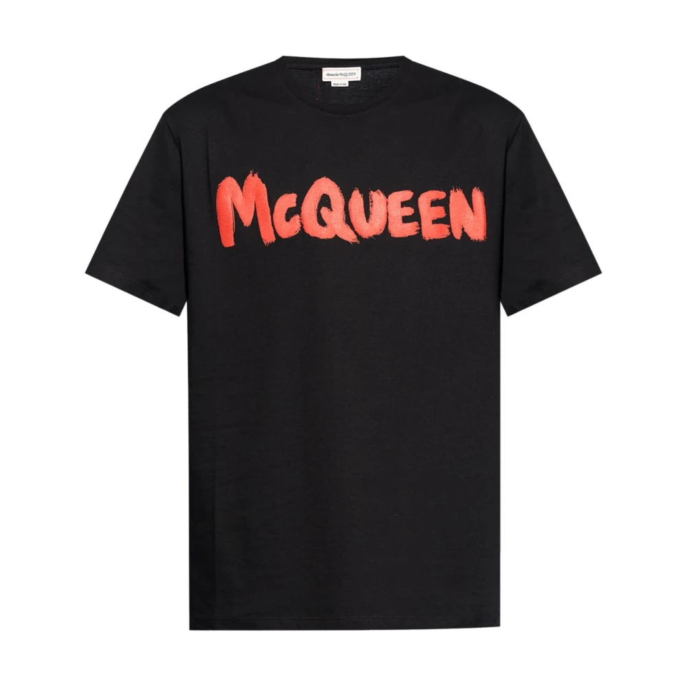 Alexander mcqueen Logo Print Crew Neck T-shirt Black Heren