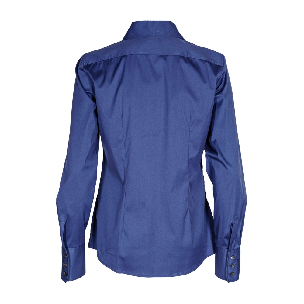 Mauro Grifoni Klassieke Slim Fit Damesoverhemd Blue Dames