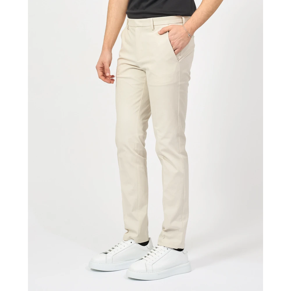 Hugo Boss Slim Fit Beige Broek Kaito Stijl Beige Heren