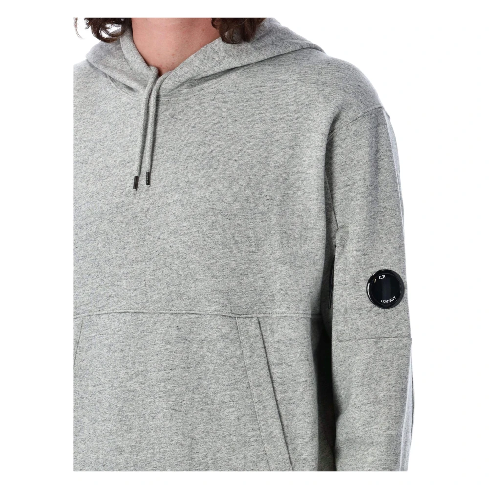 C.P. Company Verhoogde Fleece Hoodie Gray Heren